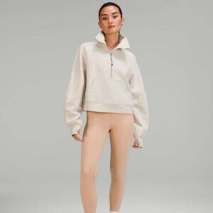 Lululemon Scuba Oversized Funnel Neck Half-Zip in Natural Ivory (XS/S)